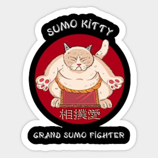 Sumo Kitty Grand Sumo Fighter Sticker